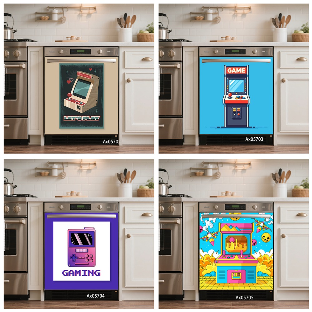 Gaming Accessories For Room - ملصق باب غسالة الأطباق بتصميم وحدة